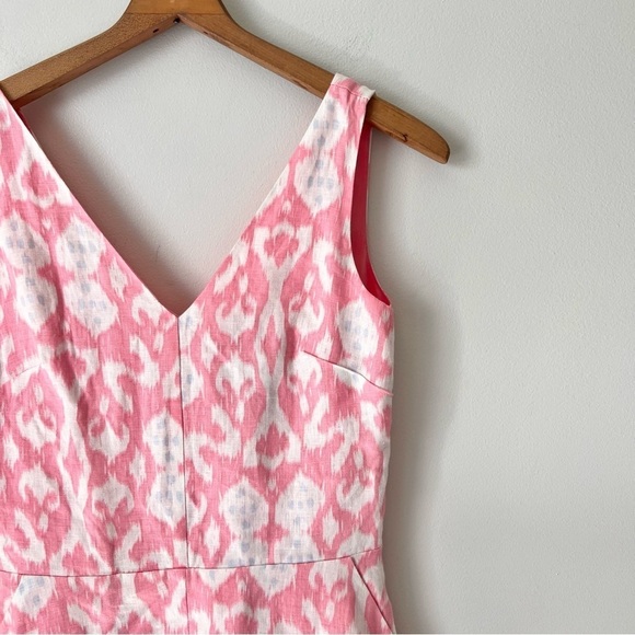 GAP Pink Linen Batik Fit & Flare Dress - Picture 6 of 10